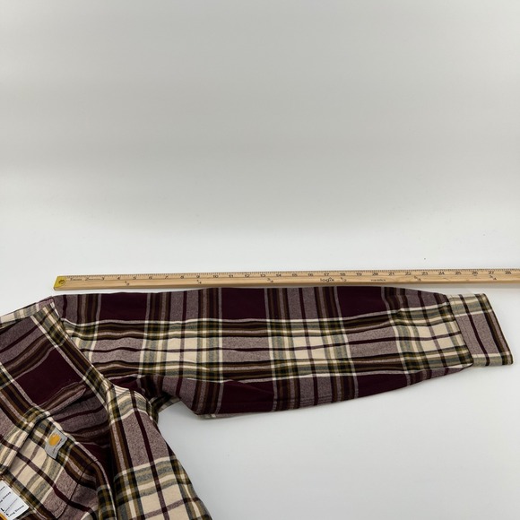 Carhartt TW4451-M Mens Large Loose Fit Heavyweight Flannel Long Sleeve Shirt New - Picture 6 of 9